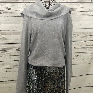 WHBM Silver Gray Sweater